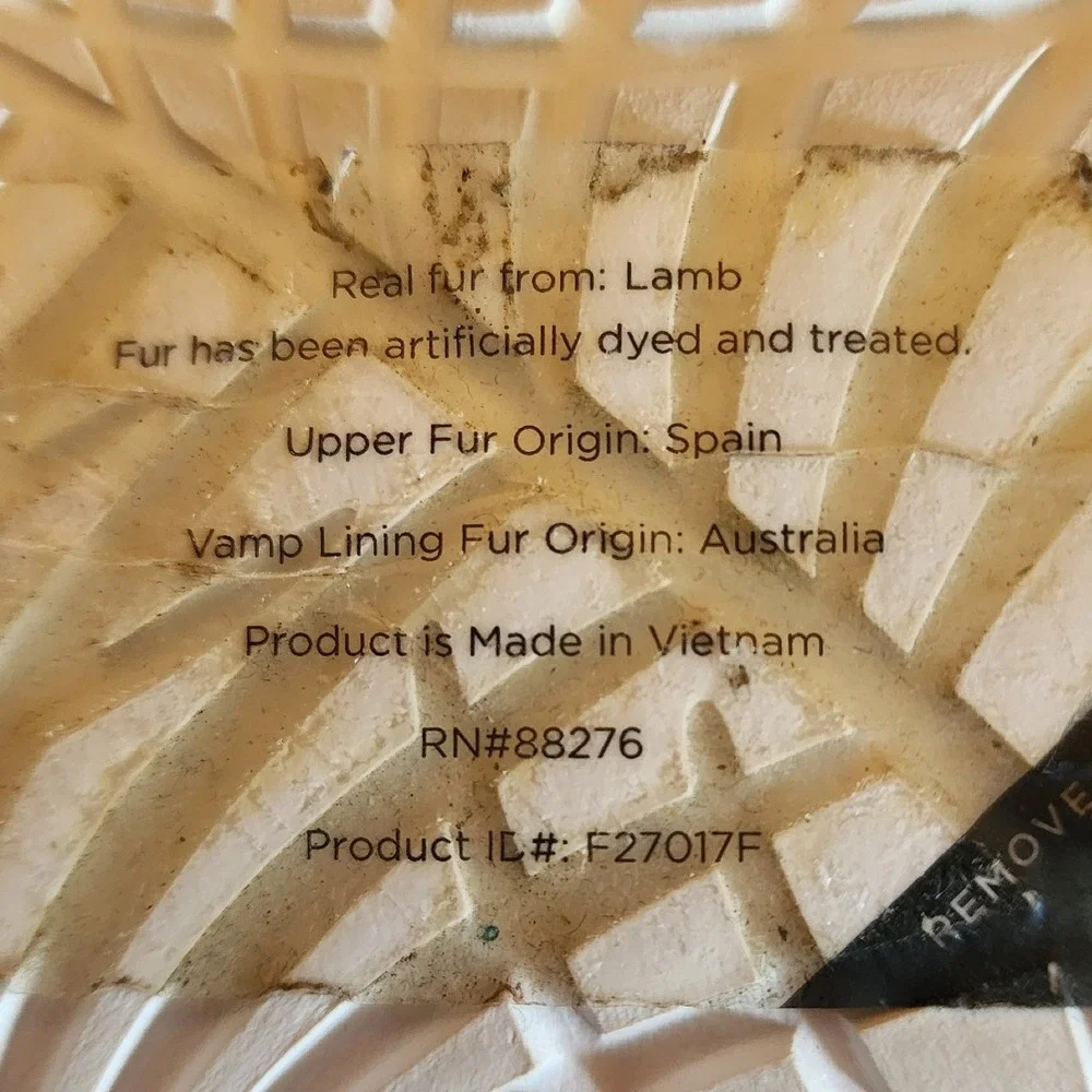 UGG Royale Real Lamb Fur Slide Sandals White Women's Size 7 EU 38 NWOT